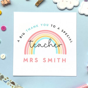 carte de remerciements personnalisée pour professeur | Aide-enseignante, Proviseure, Maternelle, École primaire, École secondaire, Enseignante, Mme, Mlle