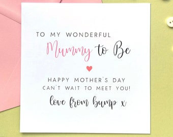 Personalised Mother's Day Card for Mummy to Be | Expecting, Pregnant, From the Bump, Mum, Mommy, Mama, Mom, Grandma, Granny, Nan, Nanny Nana