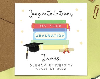 Personalised Congratulations on Your Graduation Card | Well Done, Passed Degree, For Friend, Son, Grandson, Nephew, Boy, Daughter, Girl