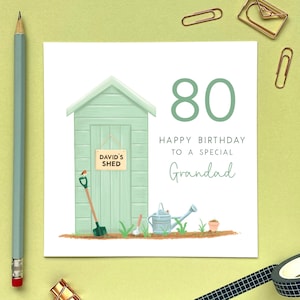 Personalised Garden Shed Birthday Card for Him | Grandad, Dad, Grandpa, Uncle, Brother, Brother in Law, Husband | 60th 70th 80th 90th
