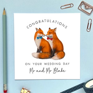 Carte personnalisée M. et M. Juste mariés | Mariage, Marié, Félicitations, Pour couple gay, LGBTQ, Même sexe, Fils et mari, 2 hommes
