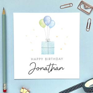 Carte d'anniversaire personnalisée pour tout âge pour lui | Pour un ami, oncle, frère, fils, petit-fils, neveu, garçon, adolescent | 16, 18, 21, 30, 40