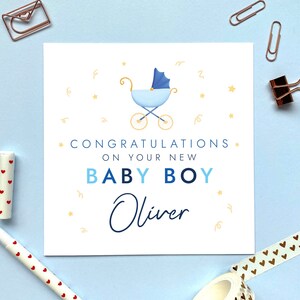carte personnalisée bébé garçon | Félicitations, fils, petit-fils, neveu, bébé bienvenue, ami, amis, couple, nouveau-né