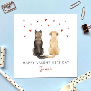 Personalisierte Wählen Sie die Hunde Valentinstag Karte | Valentinstag, Für Sie, Ihn, Mann, Frau, Verlobte, Verlobte, Freund, Freundin, Partner