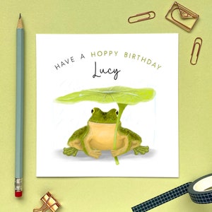 d'anniversaire personnalisée grenouille | Pour elle, lui, fille, petite-fille, nièce, neveu, petit-fils, gamins, soeur, frère, garçon, fille