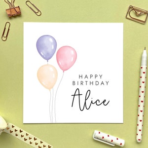 carte d'anniversaire personnalisée | pour elle, fille, épouse, collègue, fille, petite-fille, nièce, maman, mamie, grand-mère, soeur, ami, petite amie