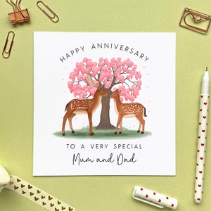 Carte d'anniversaire personnalisée pour les parents | Maman et papa, maman, belle-mère, belle-mère, beau-père, couple spécial, grands-parents, 10e 20e 30e
