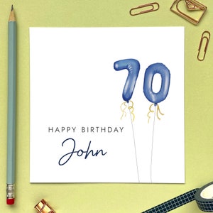 Carte d'anniversaire personnalisée pour lui | Homme, oncle, beau-frère, père, mari, grand-père, grand-père, collègue, voisin, soixante-dix