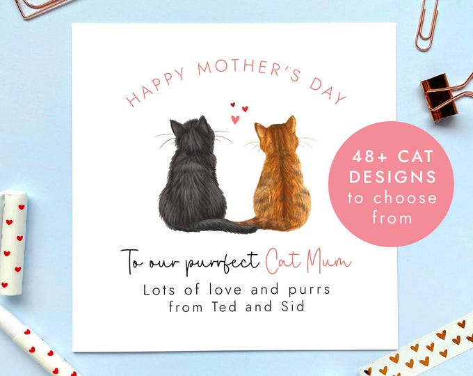 Funny Mother's Day Card | From the Cat | Mother's Day Card | Happy ...