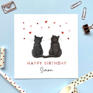 Personalised Choose the Cats Birthday Card | For Girlfriend, Boyfriend, Husband, Wife, Fiancé, Fiancée, Partner, Him, Her | 45+ Designs