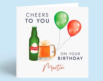 Jonny Javelin Son Birthday Card - Beer Barrel Table With Silver