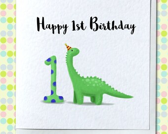 1st birthday card etsy