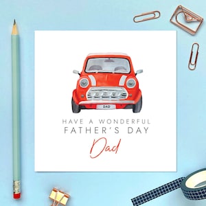 Carte de fête des pères voiture classique pour papa, papa, papa, papa, grand-père, arrière-grand-père, grand-père, grand-père, grand-père, grand-père, grand-père, père