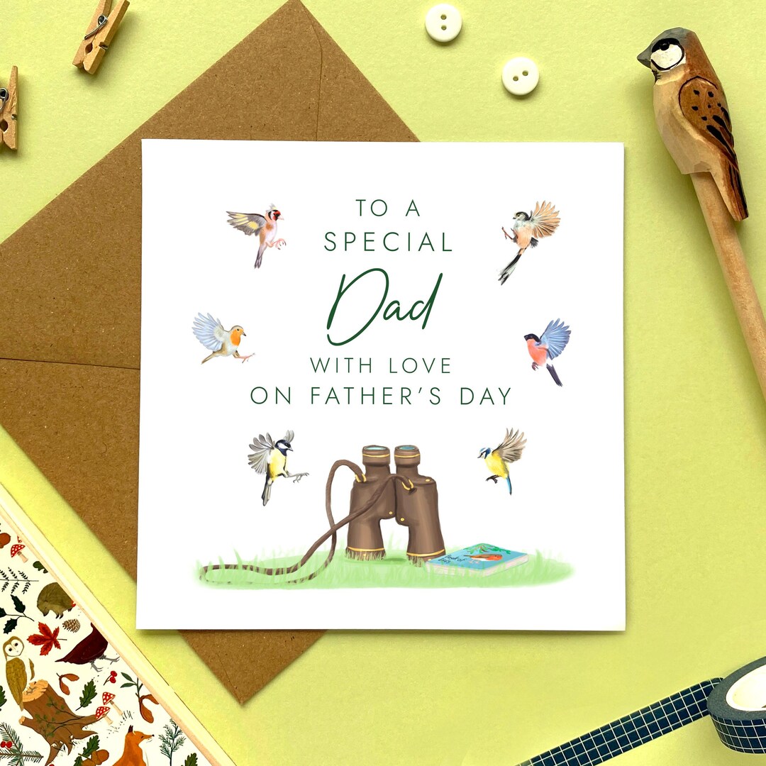 Birdwatching Fathers Day Card for Dad, Grandad, Grandpa, Great ...