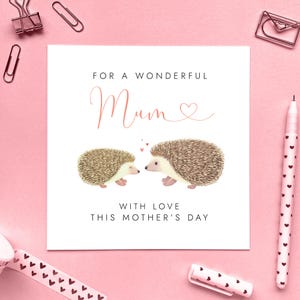 Carte de Fête des Mères Hérisson personnalisée pour maman | Maman, Maman, Maman, Maman, arrière grand-mère, grand-mère, grand-mère, grand-mère, grand-mère, grand-mère, grand-mère