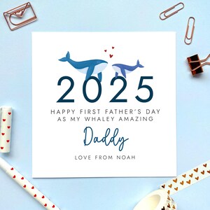 Wal erste Vatertagskarte als mein Daddy, Dada, Papa, Opa, Opa, Gramps, Grampy, Granda, vom Baby, Neugeborenen, Kind, Sohn Tochter, Name