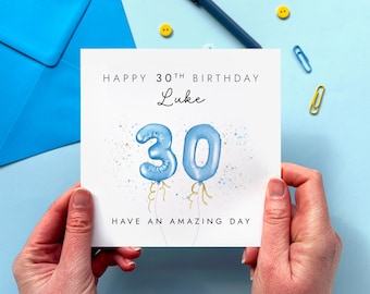 Personalised 30th Birthday Card for Him | Man, Son, Grandson, Nephew, Brother, Friend