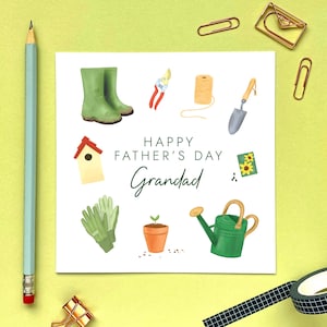 Garten-Vatertagskarte für Opa, Uropa, Großvater, Gramps, Grampy, Opa, Opa, Vater, Papa, Daddy, Pops, Poppa