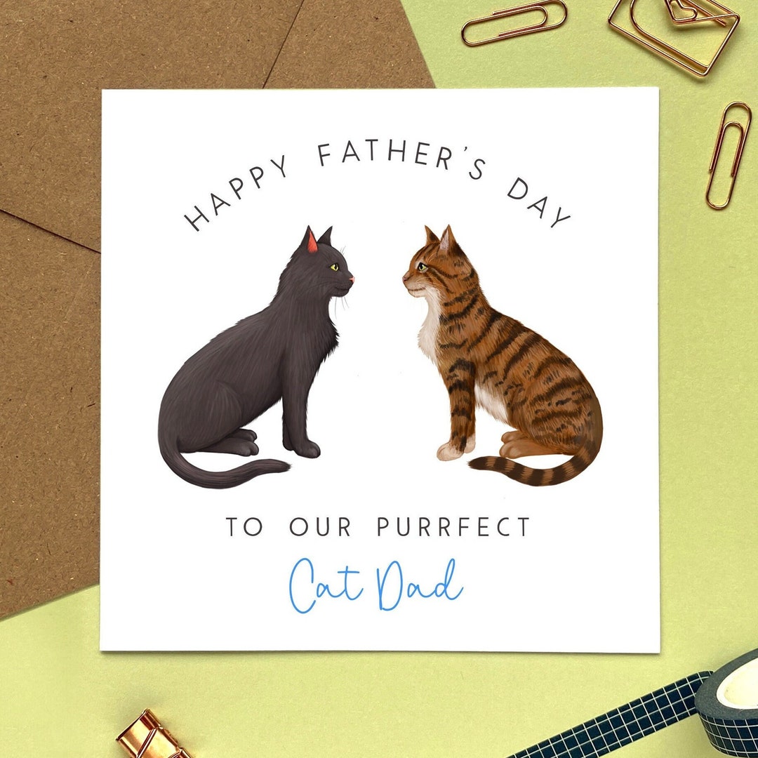Personalised Choose the Cats Father's Day Card From the Cats, for Cat