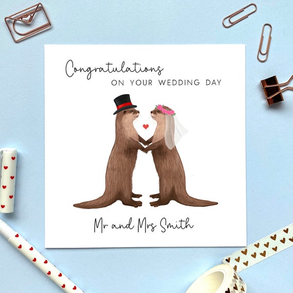 Personalised Handmade Wedding Day Card Mr & Mrs Couple Congratulations Celebrate Personalised Handmade Wedding Day Card Mr & Mrs Couple Congratulations Celebrate