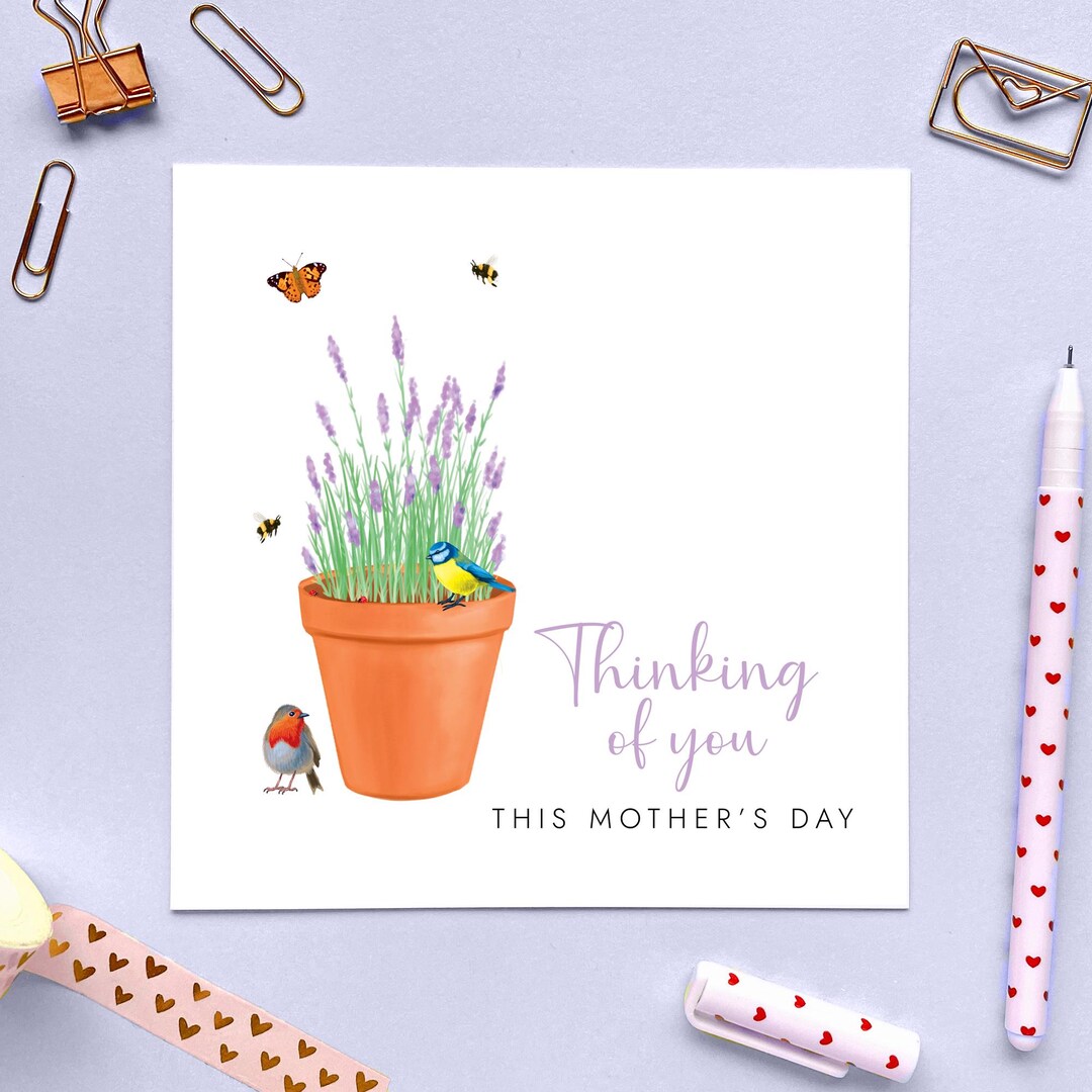 Personalised Lavender Mother's Day Sympathy Card | Thinking of You ...