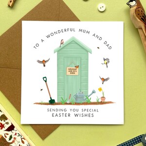 de Pâques personnalisée d'abri de jardin | Pour maman et papa, maman et papa, parents | Grands-parents, grand-mère, grand-père, grand-père, grand-père, grand-mère, grand-mère