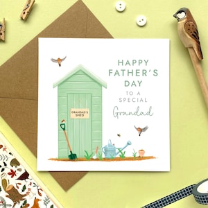 Remise carte de fête des pères pour grand-père, grand-père, arrière-grand-père, papa, père, grand-père, papa, grand-père, grand-mère, jardin, personnalisé, nom