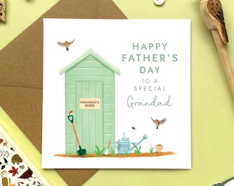 Remise carte de fête des pères pour grand-père, grand-père, arrière-grand-père, papa, père, grand-père, papa, grand-père, grand-mère, jardin, personnalisé, nom