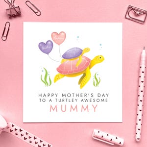 de fête des Mères tortue personnalisée pour maman | Maman, Maman, Maman, Dès le bébé, Enfant, Deux enfants, Gamins, Fils, Fille, Garçon