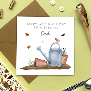 Carte d'anniversaire jardin personnalisée pour tout âge pour lui | Grand-père, père, grand-père, oncle, frère, beau-frère, mari | 60e 70e 80e 90e