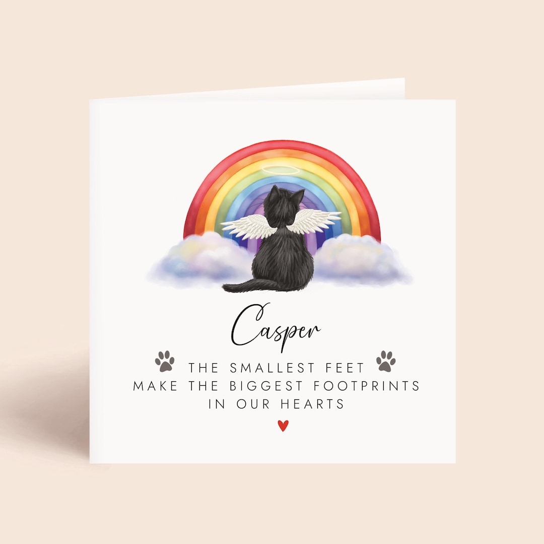 Personalised Cat Sympathy Card | Sorry for Your Loss, Thinking of You ...