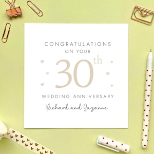 Carte d'anniversaire de mariage pour couple, personnalisée, avec enveloppe perlée, parents, papa, maman, grands-parents, amis, spéciale, personnalisée
