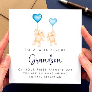 Personalised 1st Father's Day Card for Grandson