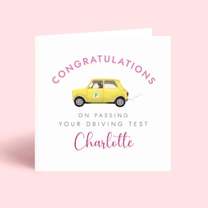 Personalised Driving Test Card for Her | Congratulations on Passing your Driving Test, New Driver, For Girl - Daughter, Granddaughter, Niece