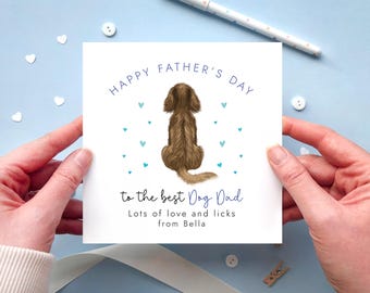 Personalisierte jede Rasse Hund Vatertagskarte für Hund Papa | Vatertagskarte vom Hund | 280+ Designs