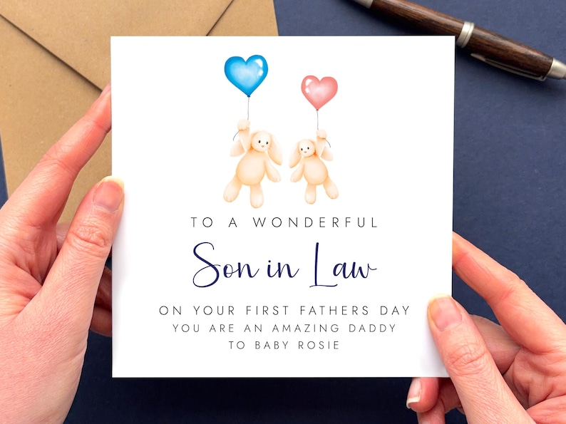 Personalised 1st Father's Day Card for Son in Law
