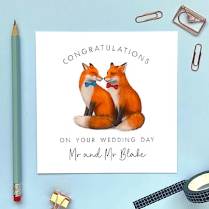 Carte personnalisée M. et M. Juste mariés | Mariage, Marié, Félicitations, Pour couple gay, LGBTQ, Même sexe, Fils et mari, 2 hommes