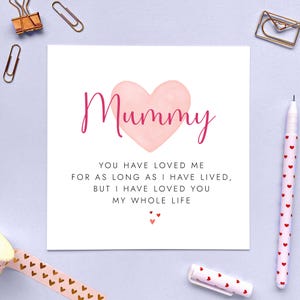 Muttertagskarte für Mama mit Sentimental Vers | Gedicht, Mama, Mama, Mumie, Mama, Mammy, von Kind, Baby, Neugeborener, 1