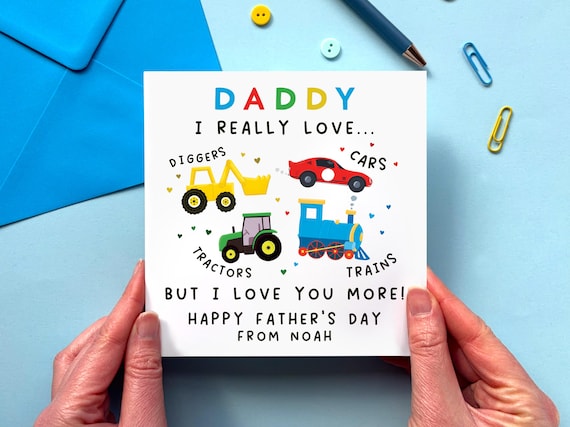 Personalised Father's Day Card for Daddy from Children | Dada, Dad, Grandad, Grandpa, Grampy