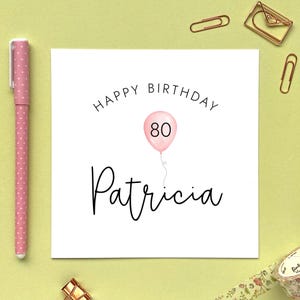 Personalisierte 80er Geburtstagskarte für Sie | 80 Today, Meilenstein Geburtstag, alles Gute zum 80. Geburtstag, Freundin, Mutter, Tante, Ehefrau, Partnerin, Schwester