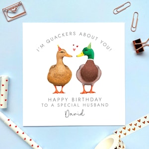 d'anniversaire personnalisée pour un couple de canards | Lui, petit ami, fiancé, partenaire, homme, elle, petite amie, fiancée, femme 30-40 ans Tout âge