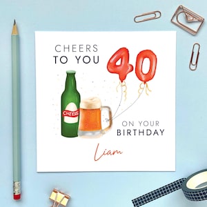 "Geburtstagskarte ""Beere"" zum 40. Geburtstag für Ihn | Mann, Papa, Ehemann, Freund, Onkel, Schwager, Sohn, Enkel, Neffe, Cousin, Kollege