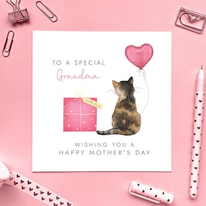 Carte personnalisée Choisissez le chat pour la fête des mères | Maman, Maman, Maman, Maman, Grand-mère, Mamie, Grand-père, Nounou, Grand-mère, Calico gris gingembre