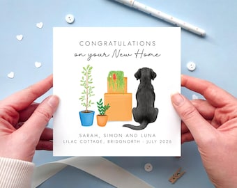 Personalised Any Breed Dog New Home Card | Just Moved Card | Congratulations on your New Home | New Home Card for Friends | Moving House