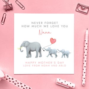 de fête des Mères personnalisée éléphant pour grand-mère | Mamie, grand-mère, grand-mère, grand-mère, grand-mère, nonna, grand-mère, arrière grand-mère, des petits-enfants