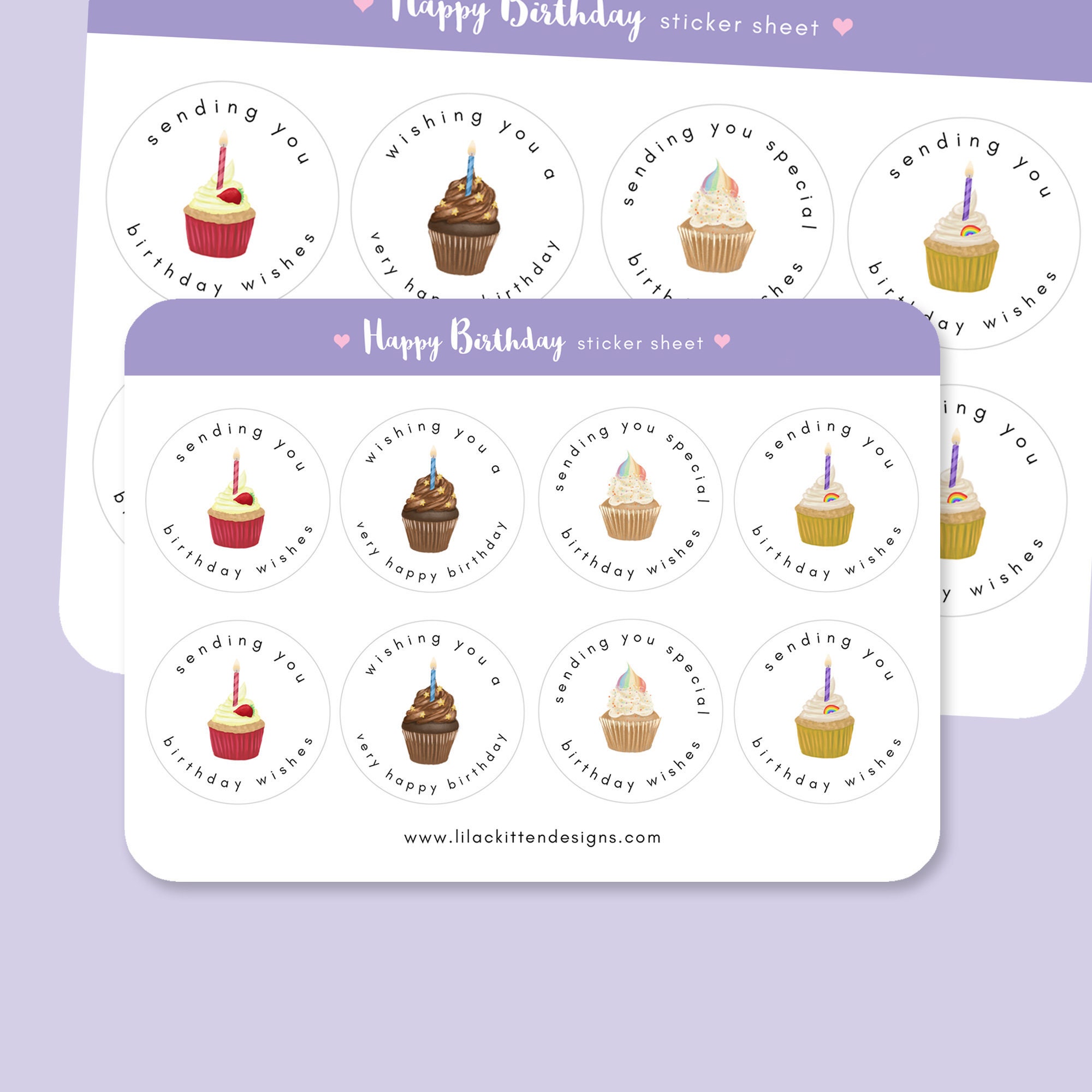 Printable Happy Mail Envelope Seal Stickers Commercial Use Print