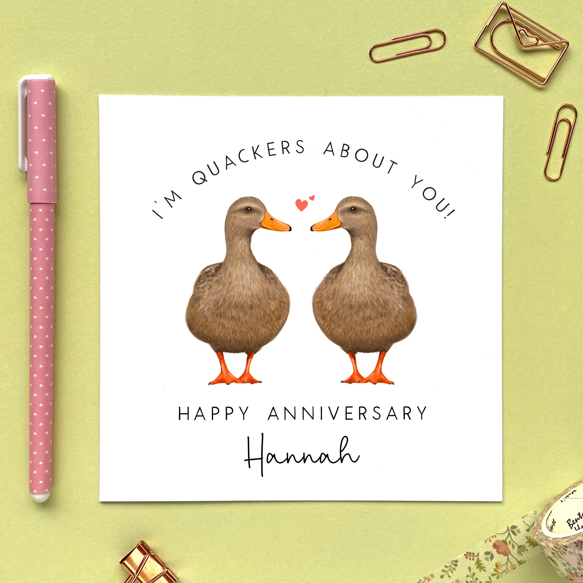Miniature Duck Gifts, Quackers About You, Anniversary Husband Wife