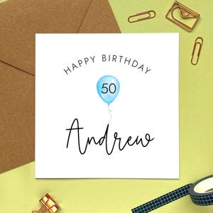 carte personnalisée pour 50e anniversaire | 50 ans aujourd'hui, Jalon important, Joyeux 50e anniversaire, Pour lui, Fils, Petit-fils, Neveu, Frère, Ami, Homme