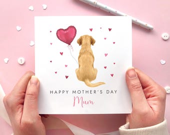 Personalised Any Breed Dog Mother's Day Card for Mum | 260+ Options | Mothers Day Card from the Dog | Custom Dog Breeds Card for Mom
