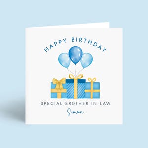 Personalised Birthday Card for Brother-in-Law | Custom Name, Any Age, Male Birthday Card, Birthday Card for Brother in Law - 30th 40th 50th